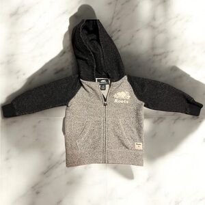 Roots Baby Black and Gray Hoodie